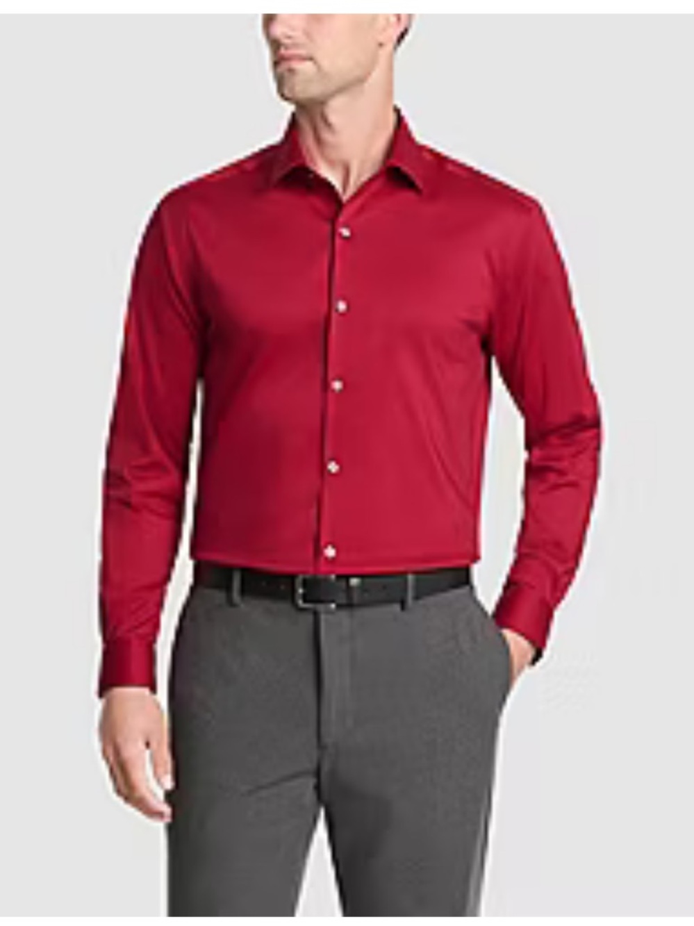 Alexander Julian Men's Bright Red Long-Sleeve Dress Shirt